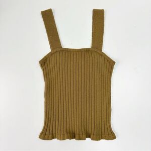 Madewell Ribbed Tank Top in Olive Brown